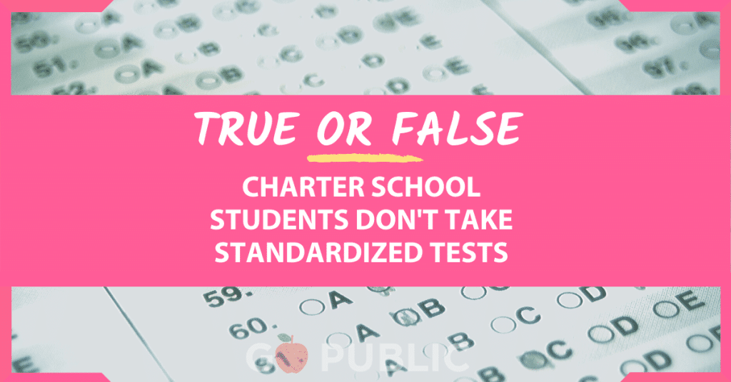 True or False: Charter school students don't take standardized tests