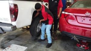 ALvin ISD automotive student