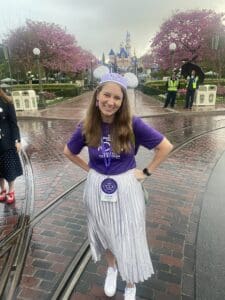Bobbie Rodriguez posing at Disneyland.