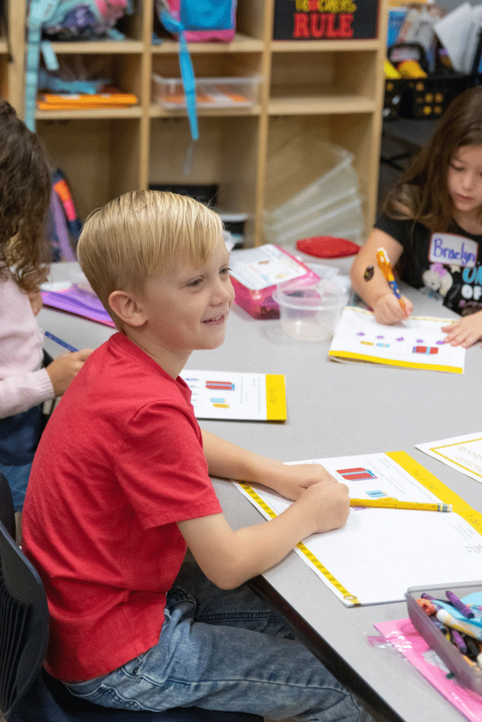 Students paying attention in class.
