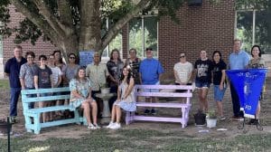 Brazosport ISD students, girl scouts, and community celebrate establishment of the Kindness Corner at A.P. Beutel Elementary School