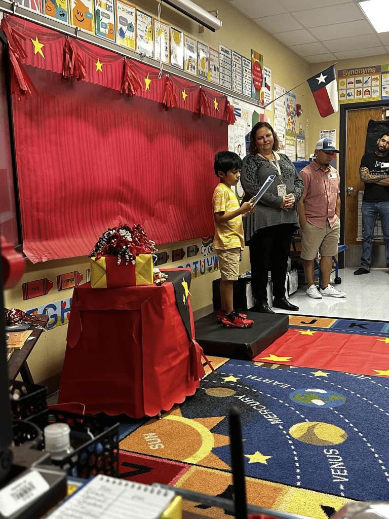 Student reading book