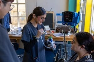 Student practices career skills at Harlandale ISD CTE Marketing Expo