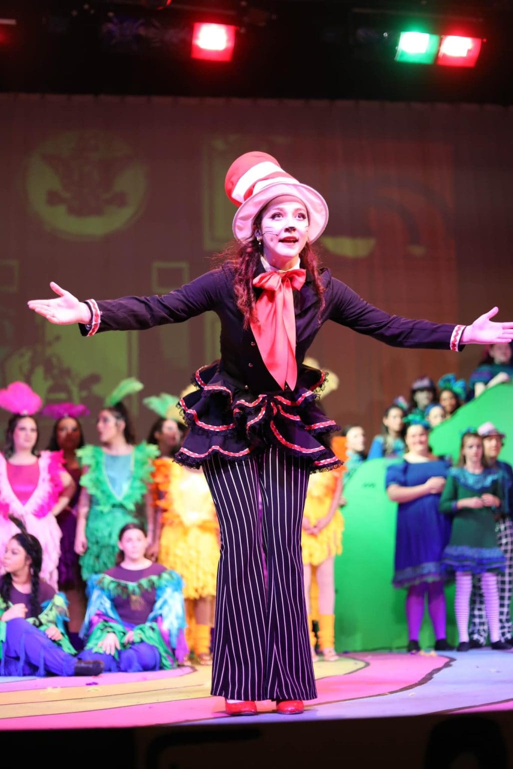 Dickinson ISD students perform in the Seussical production.
