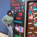 Royal ISD's 'Marvelous' Ms. Murray is featured with her fully decorated door.