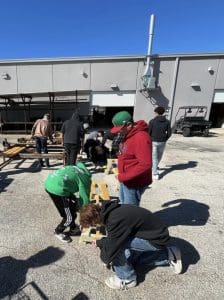 East Central construction students and athletes