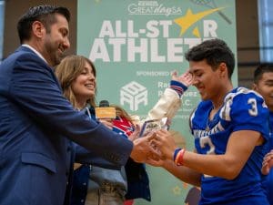 Edgewood ISD All Star Athlete accepts award