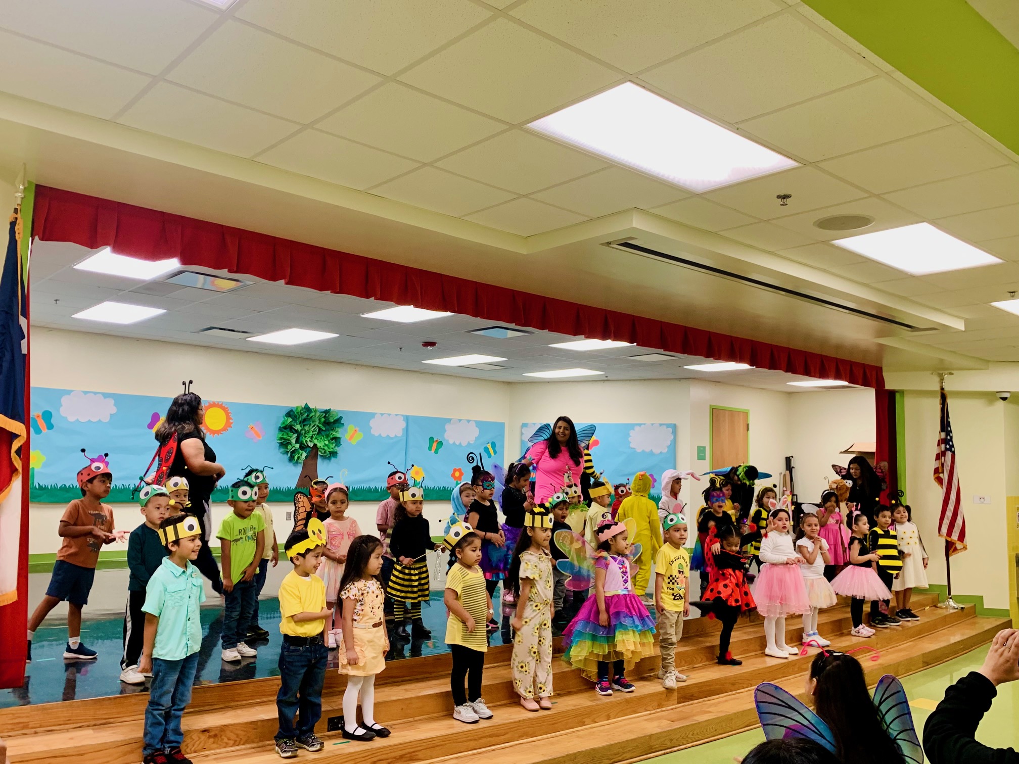 South San Antonio ISD Elementary Dual Language Program students putting on a spring play