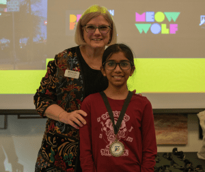 Denton ISD Contest Judge with Student Winner