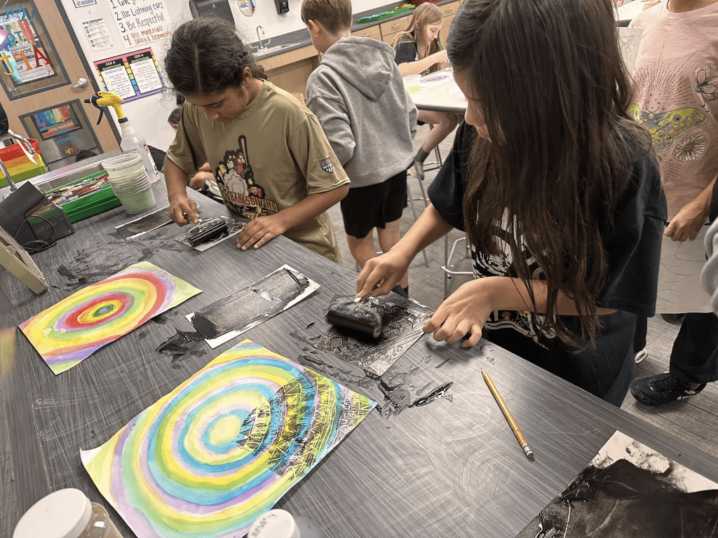 Abilene students do printmaking