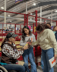 The Hondo FFA poultry team participating in contest.