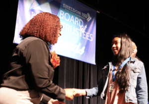 Sheldon Spotlight award recipient student