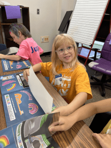 Springtown ISD student showing her work