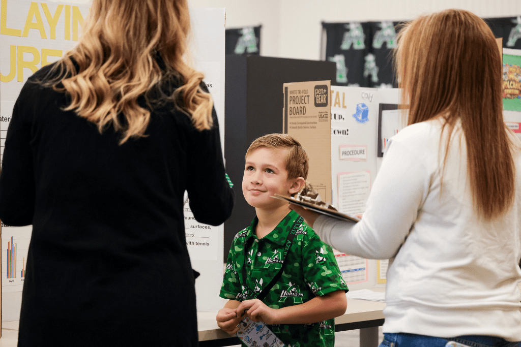 Azle student presenting