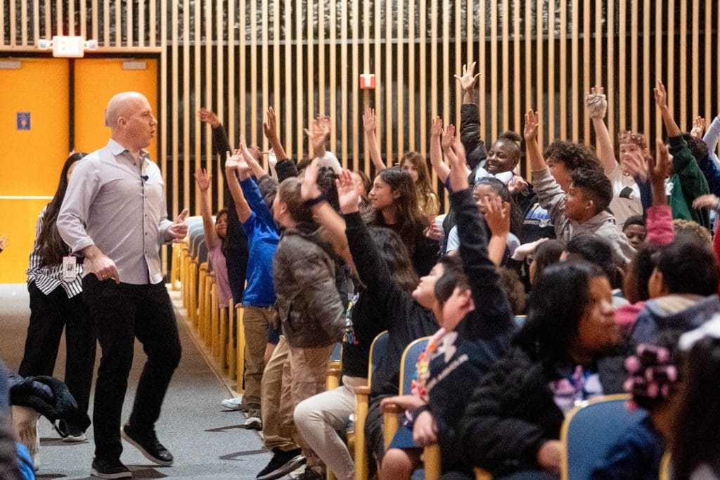 Corsicana students raise hands to participate