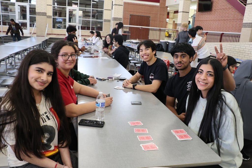 Cypress-Fairbanks students bonding during olympiad