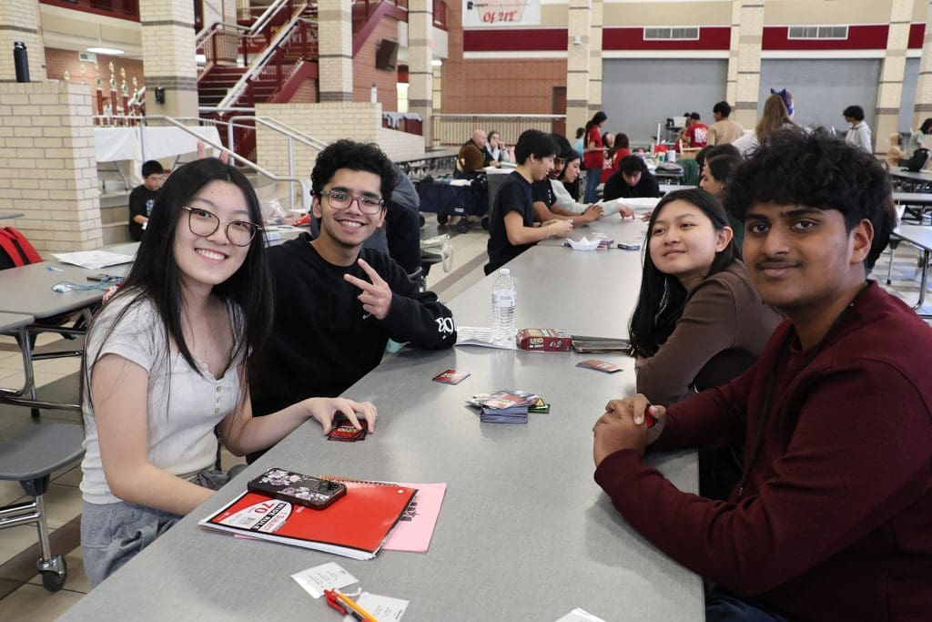 Cypress-Fairbanks students talking and bonding