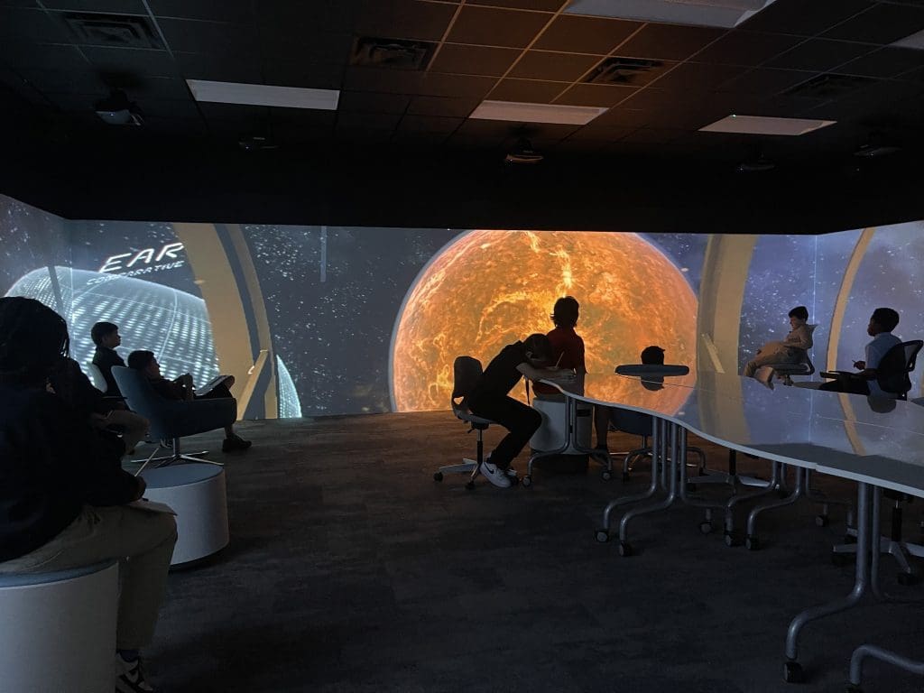 Forney ISD student staring at Mars