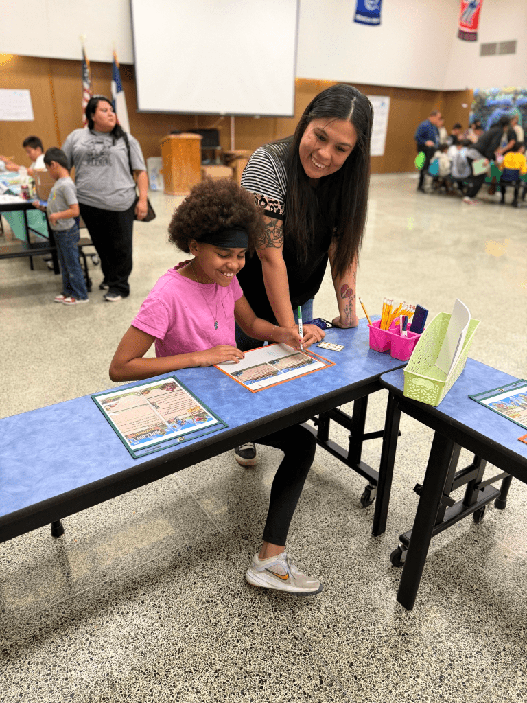 Fort Stockton ISD parent and student smiling