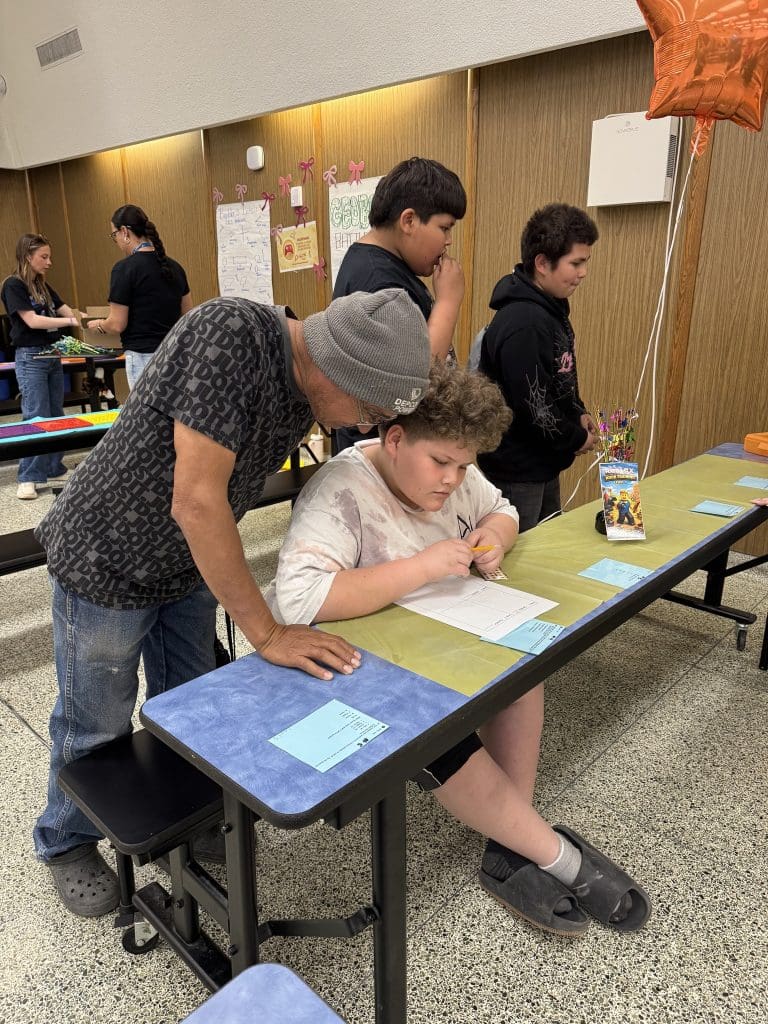 Fort Stockton student and parent working together